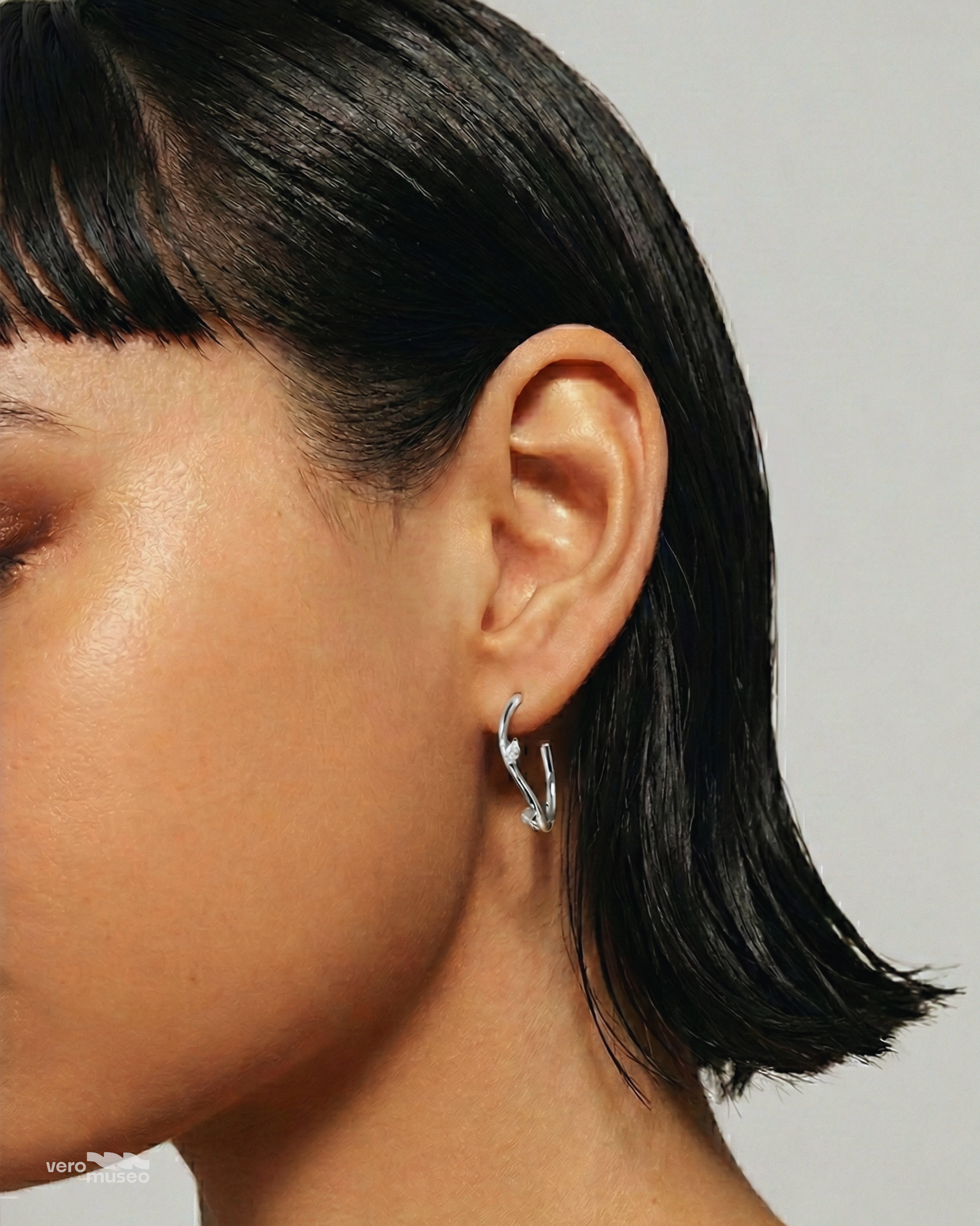 SYLVA HOOP STUD EARRINGS