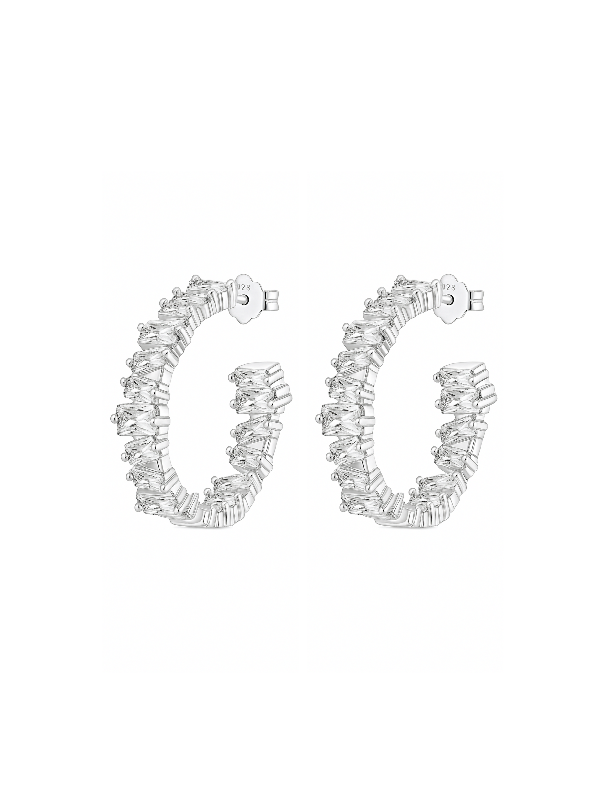 NEVER ETERNITY STUD HOOP EARRINGS