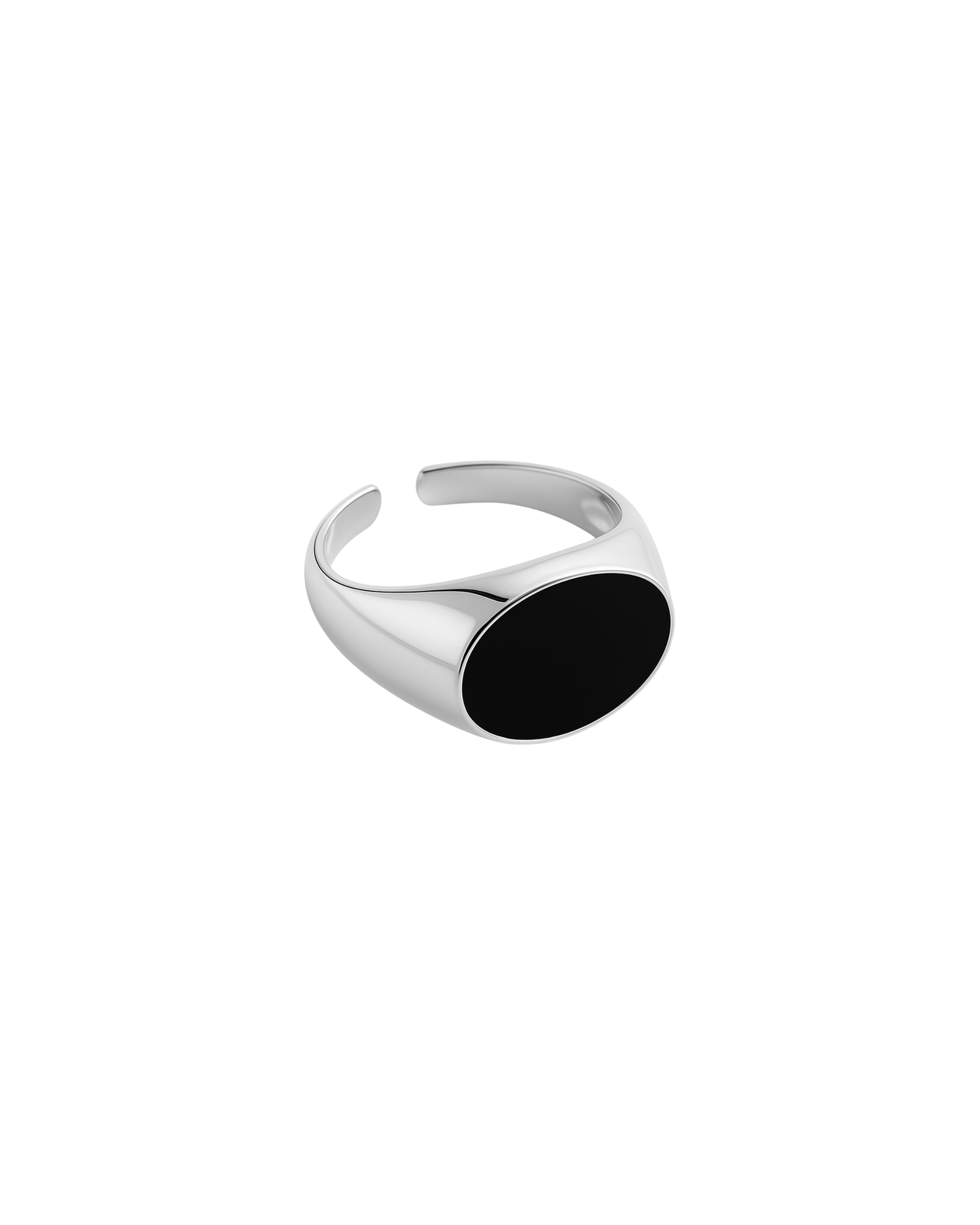 NOIR SIGNET ADJUSTABLE RING