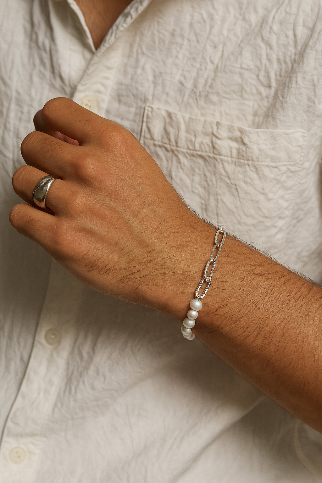 STEELWATER PEARL BRACELET