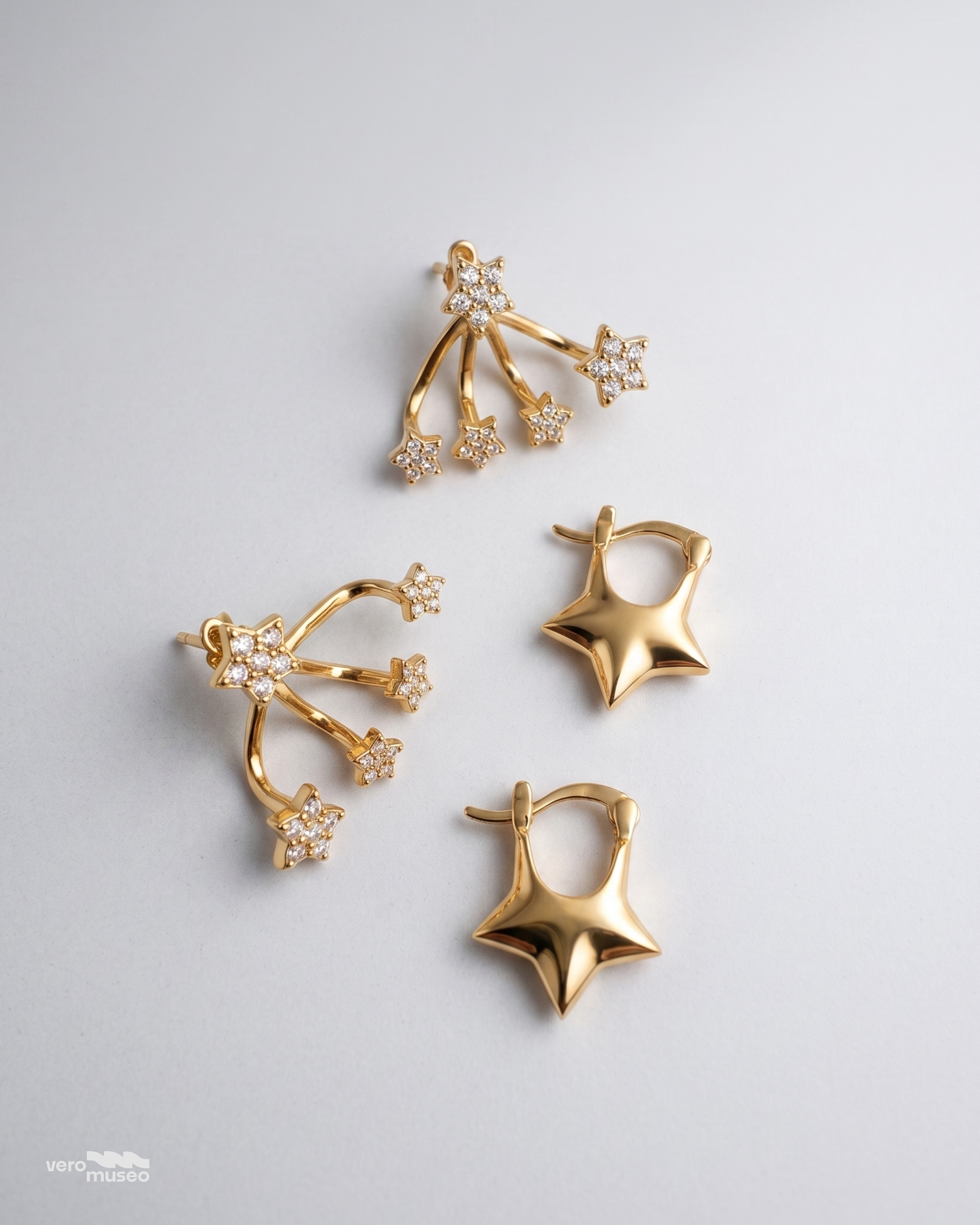 STARDUST ILLUSION STUD EARRINGS