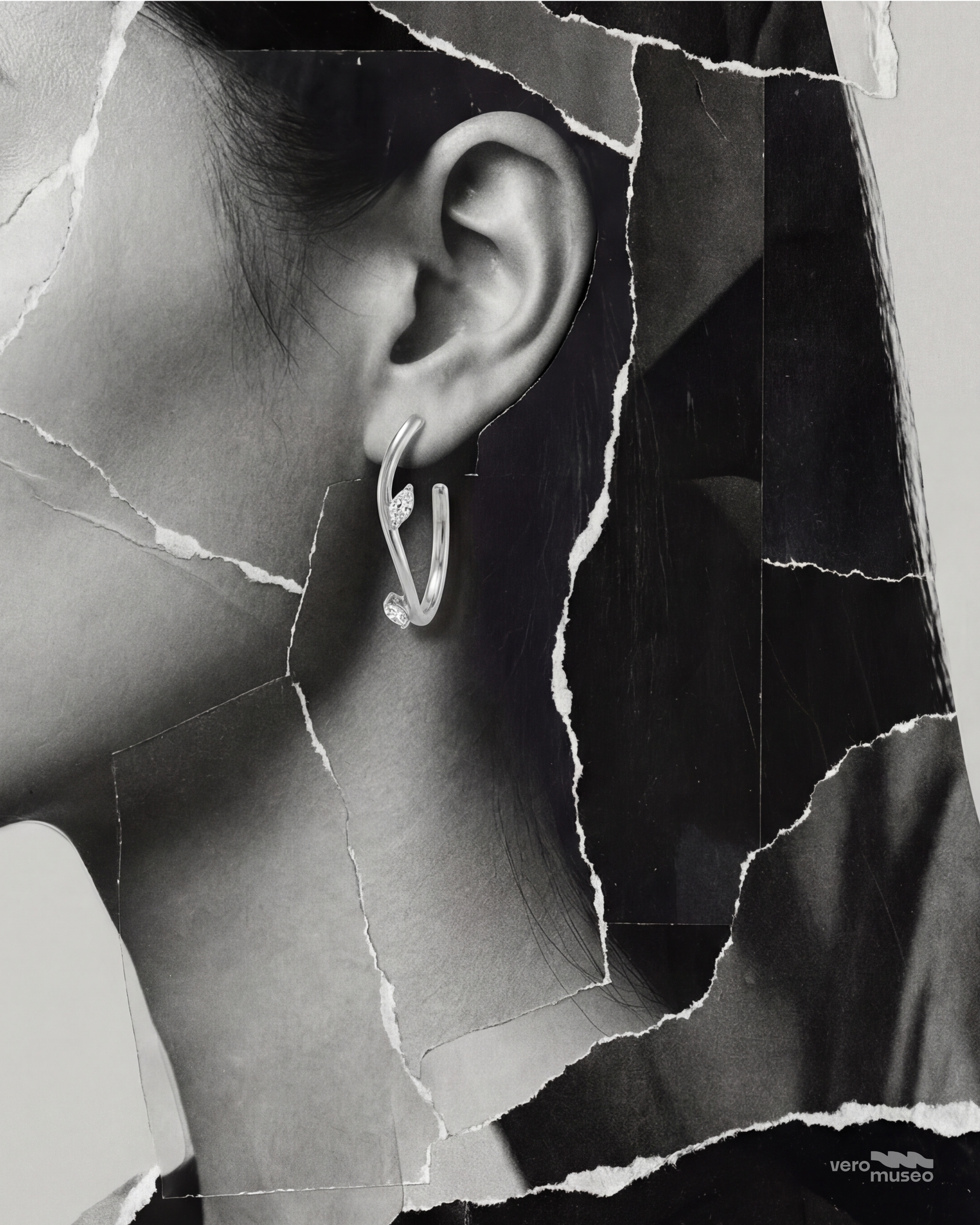 SYLVA HOOP STUD EARRINGS