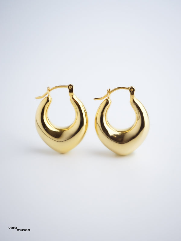 PUFFPOINTE CHUNKY HOOP EARRINGS