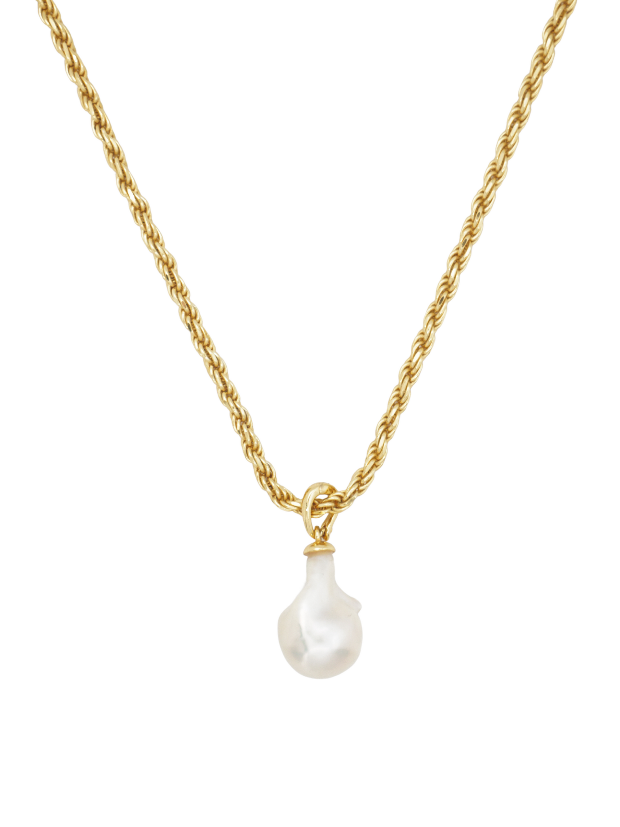 VINTIQUE PEARL CHAIN NECKLACE