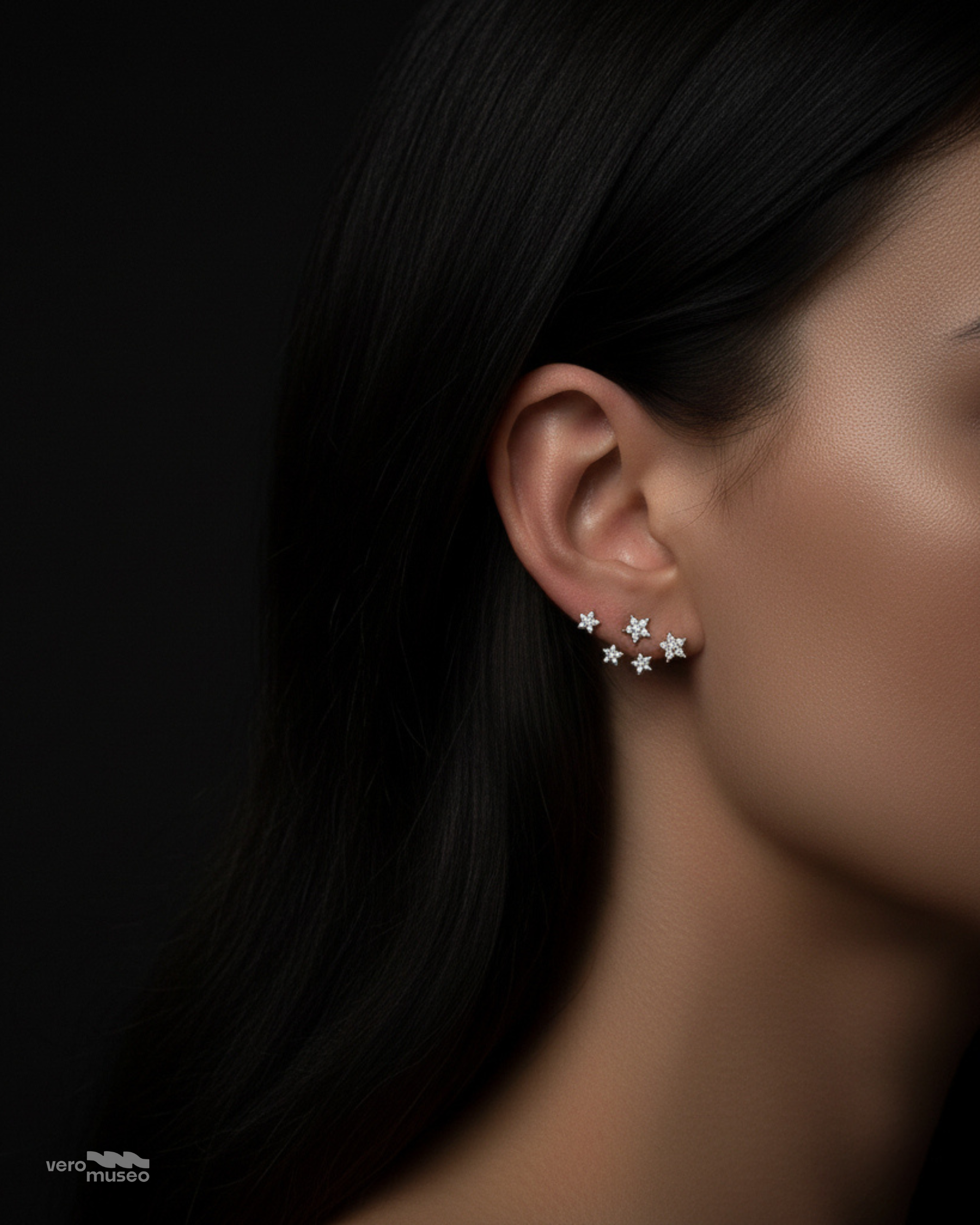 STARDUST ILLUSION STUD EARRINGS