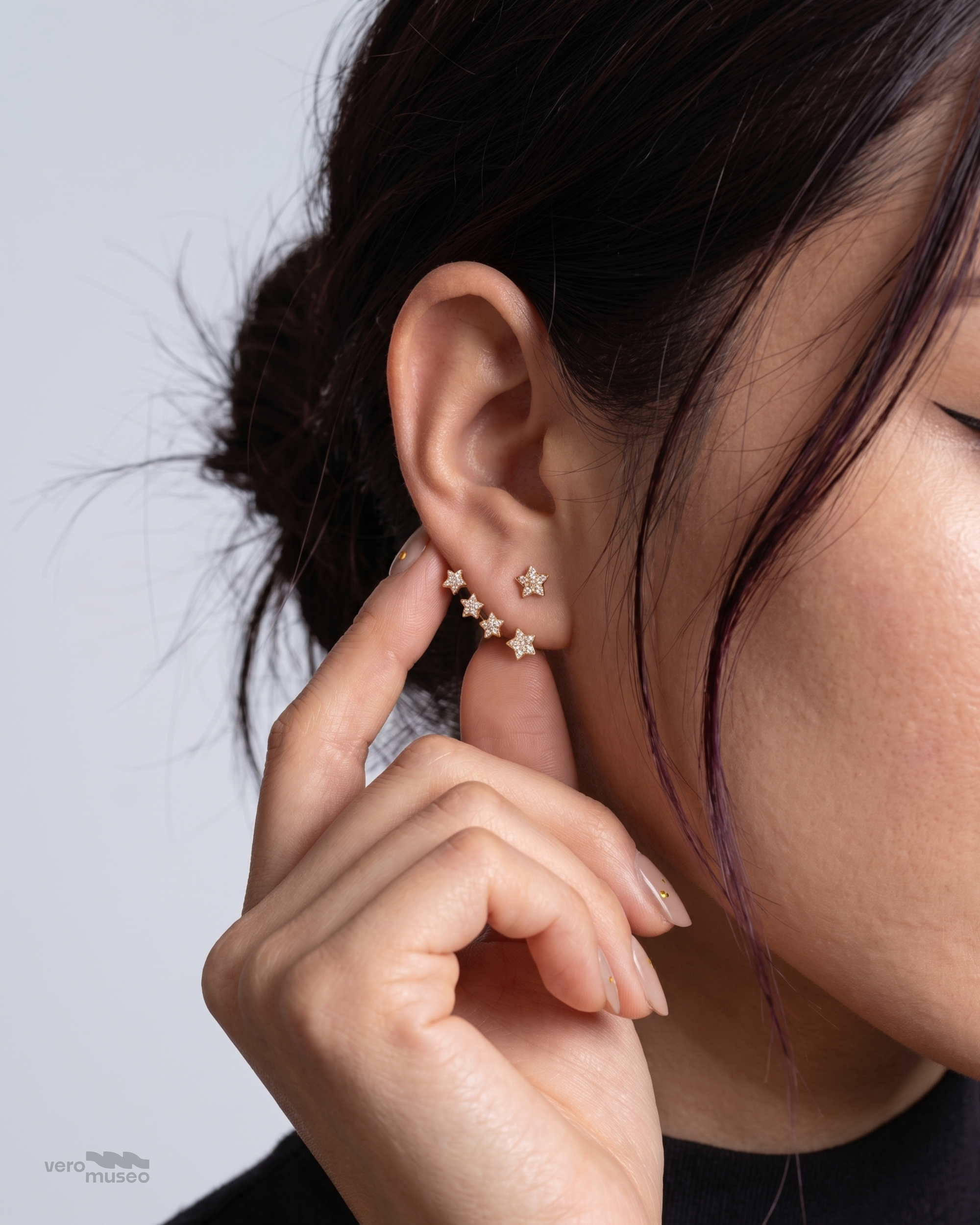 STARDUST ILLUSION STUD EARRINGS