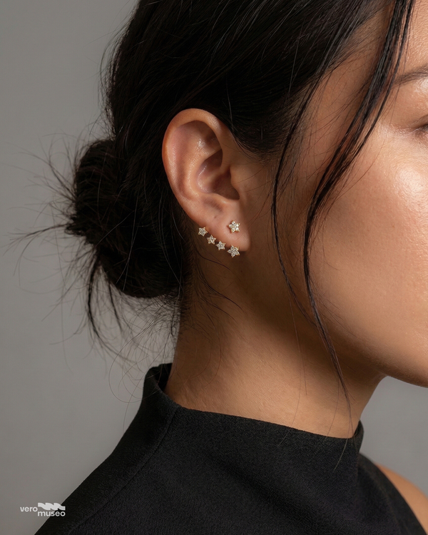 STARDUST ILLUSION STUD EARRINGS
