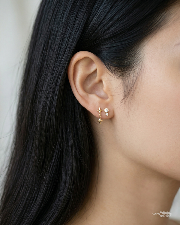 STELLAPOP FLAT BACK STUD EARRINGS