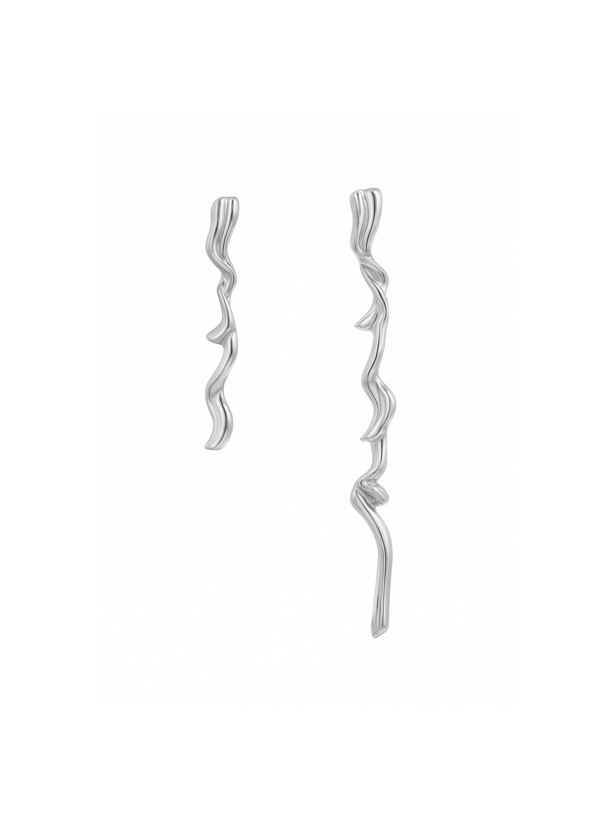 TWIGGY SILVER STUD EARRINGS