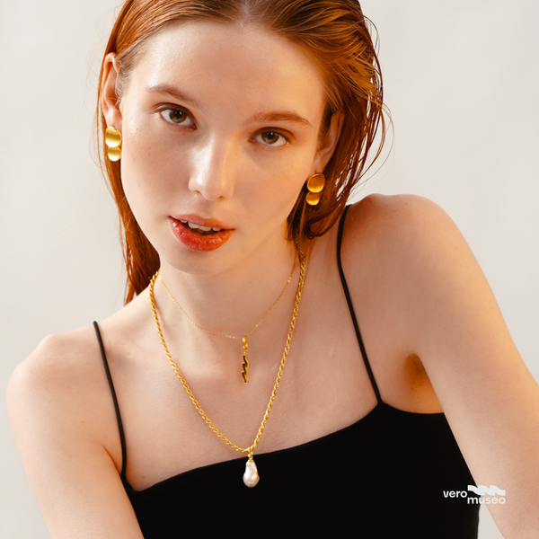 VINTIQUE PEARL CHAIN NECKLACE